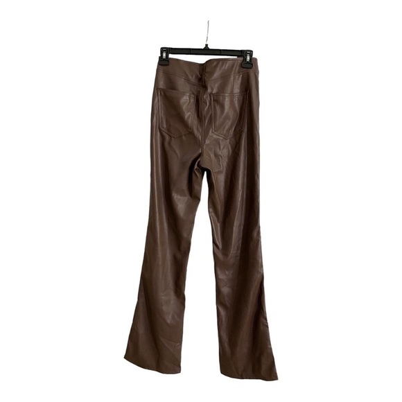 AFRM x Revolve Vegan Leather Pant Alyssa Pant Baby Boot High Waist Pull On XS - Picture 5 of 11